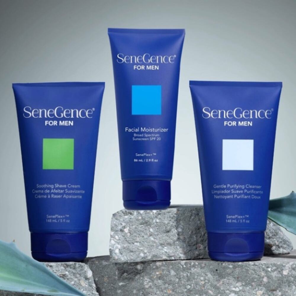 NEW SEALED SeneGence for Men Skincare Set Cleanser Moisturizer Shave Cream